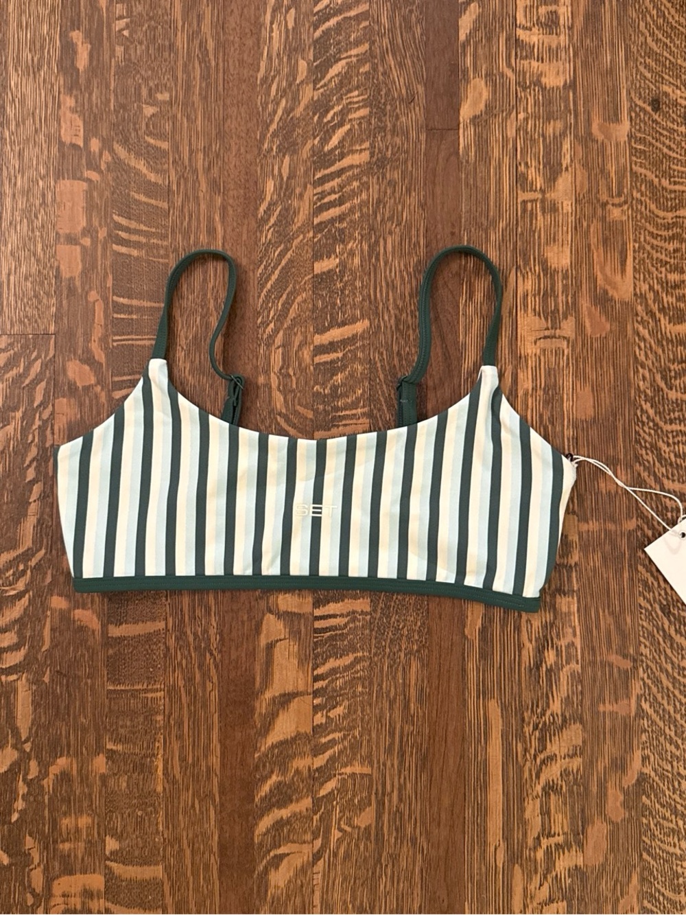 NWT SET Active Breathe Stripe Bra in Ibiza
